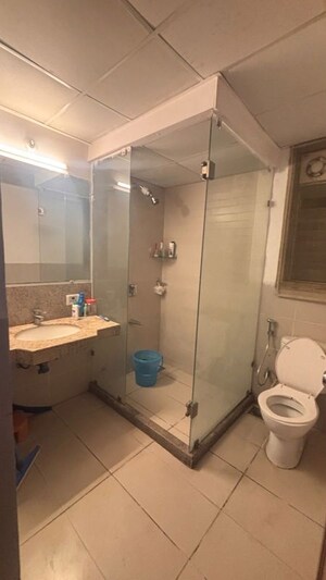 Bathroom in 3 BHK Apartment at Cosmos Apartment, Hadapsar – for Rent