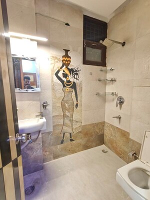 Washroom in 2 BHK Builder Floor at Sector 15 – for Rent