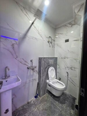 Bathroom in 3 BHK Apartment at Chattarpur – for Rent