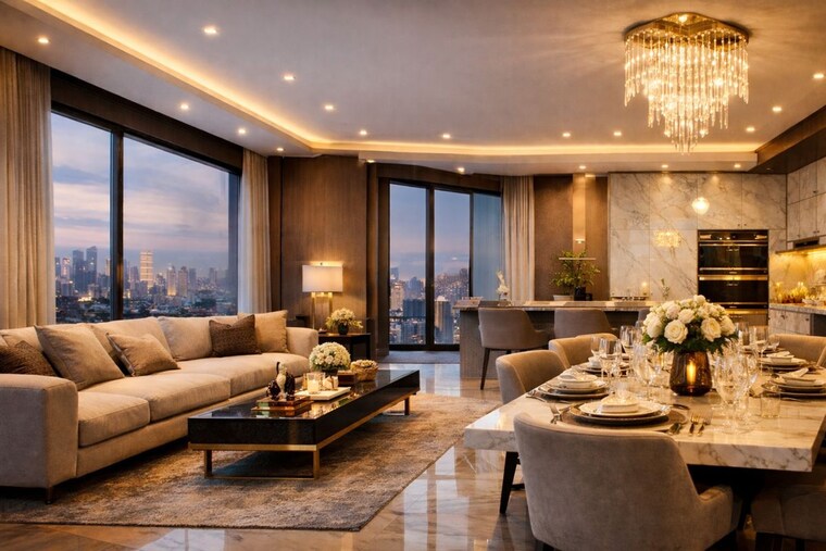 Living Room, rustomjee-crown 4 Bedroom 2156 Sq.Ft. Apartment In Prabhadevi Mumbai 10607946