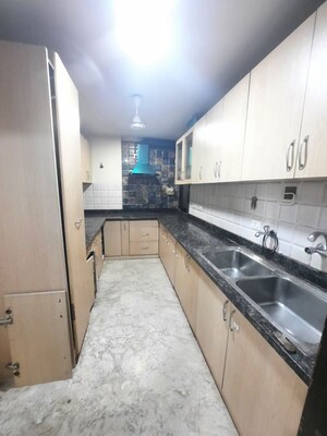 Kitchen in 3 BHK Builder Floor at Malviya Nagar – for Rent