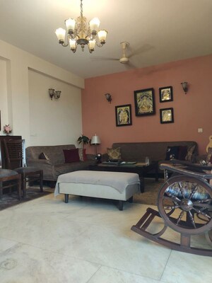 Living Room in 4 BHK Builder Floor at East Of Kailash – for Sale