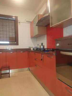 Kitchen in 4 BHK Builder Floor at New Friends Colony – for Rent