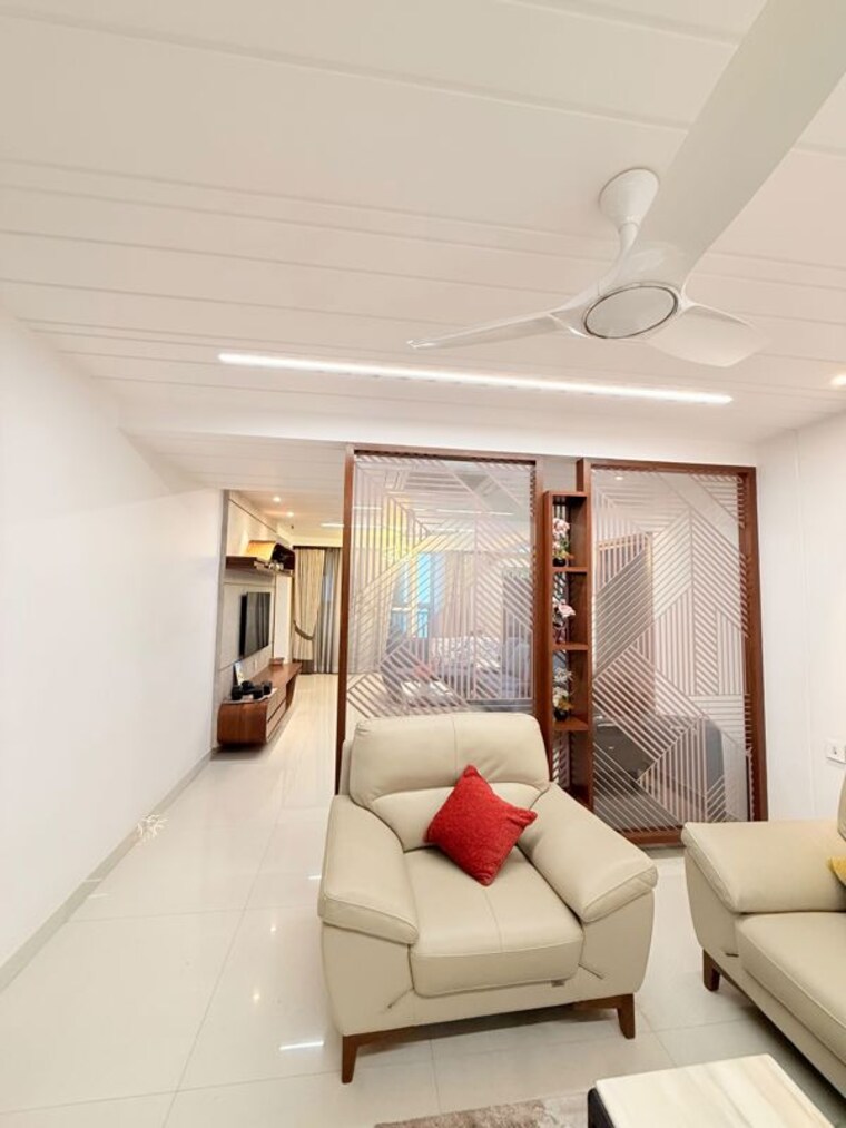 Living Room, koncept-ambience-the-botanika-empress 4 Bedroom 4012 Sq.Ft. Apartment In Gachibowli Hyderabad 10608221
