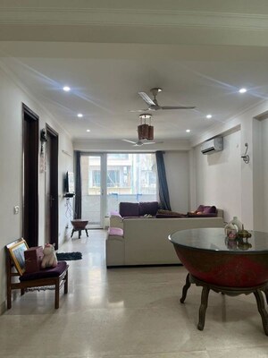 Living Room in 3 BHK Builder Floor at Greater Kailash I – for Rent