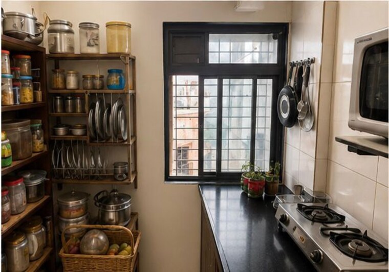 Kitchen, om-sai-plaza 2 Bedroom 575 Sq.Ft. Apartment In Ghodbunder Road Thane 10608508