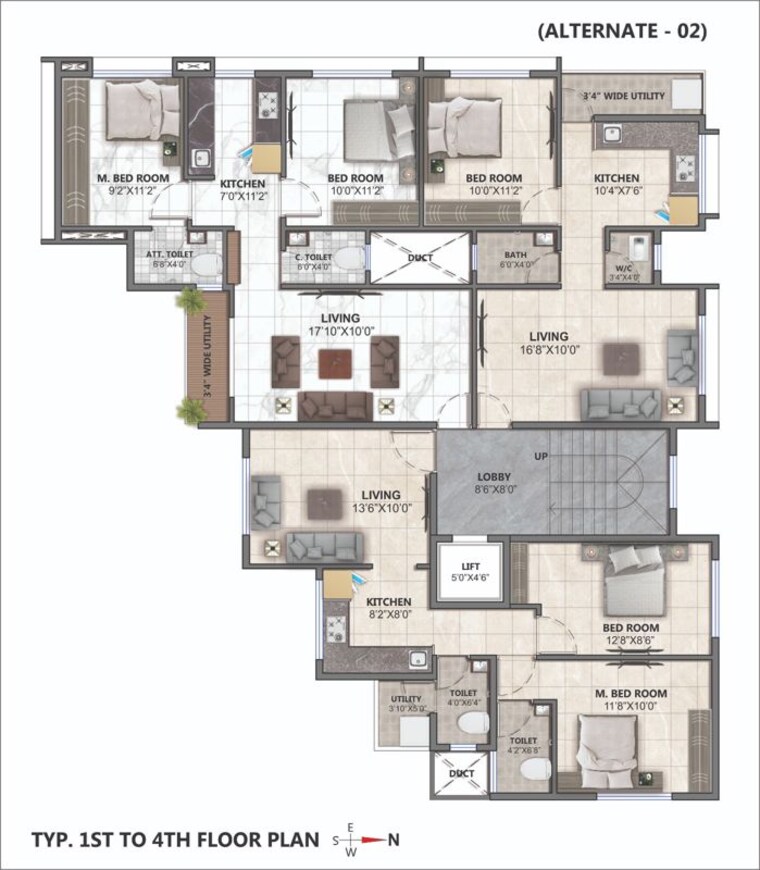 Floor Plan, midc ambad 2 Bedroom 830 Sq.Ft. Apartment In Midc Ambad Nashik 10608651