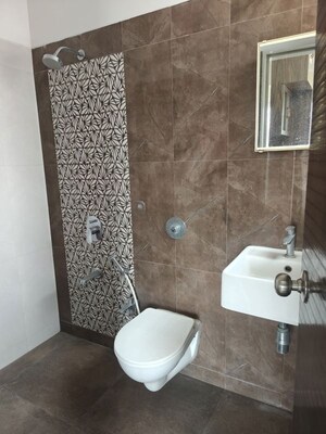 Bathroom in 1 BHK Apartment at Shree Ganesha Veera Residency, Ghodbunder Road – for Rent