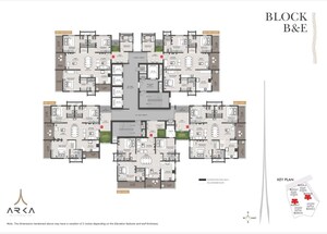 Floor Plan in 3 BHK Apartment at Team4 Arka, Khajaguda – for Sale