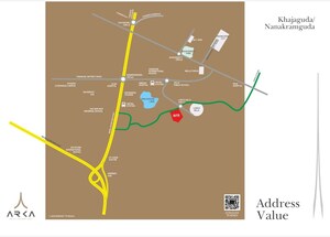 3 BHK Apartment – Map Location View at Team4 Arka, Khajaguda - for Sale