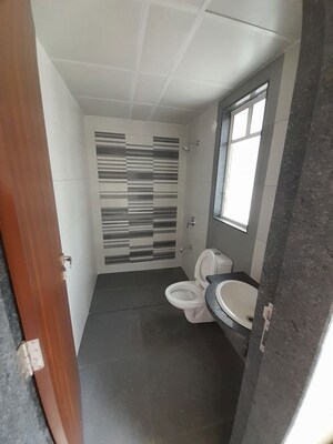 Attached Bathroom in 3 BHK Apartment at Beharay Rathi Hillview Residency, Kothrud – for Rent