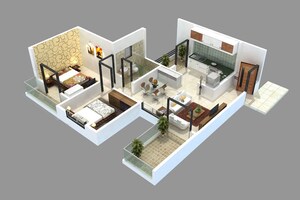 Team Area in 2 BHK Apartment at Mulik Luxuria, Wagholi – for Rent