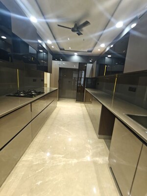 Kitchen in 4 BHK Builder Floor at Sushant Lok I – for Rent