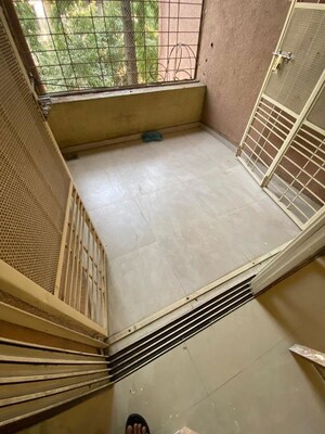 Balcony in 3 BHK Apartment at Beharay Tara Residency and Tata Tower, Kothrud – for Rent