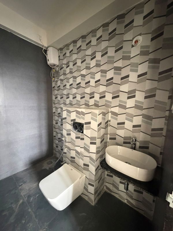 Bathroom in 2 BHK Apartment at Dhamji Shamji Mahavir Spring Tulip Phase 1, Pokhran Road No Two – for Rent