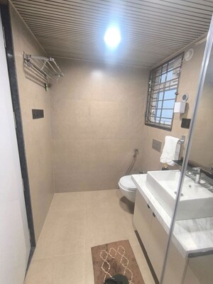 Bathroom in 3 BHK Apartment at Runwal The Central Park, Chinchwad – for Rent