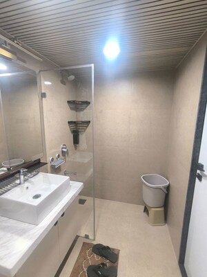 Bathroom in 3 BHK Apartment at Runwal The Central Park, Chinchwad – for Rent