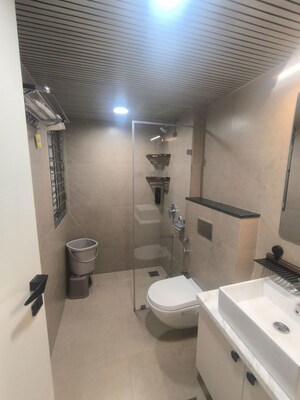 Bathroom in 3 BHK Apartment at Runwal The Central Park, Chinchwad – for Rent
