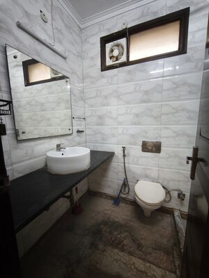 Bathroom in 3 BHK Builder Floor at Tilak Nagar – for Rent