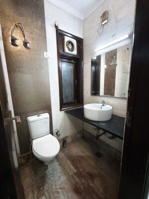 Bathroom in 3 BHK Builder Floor at Tilak Nagar – for Rent
