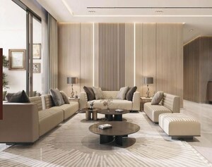 Living Room in 3 BHK Apartment at Bandra East – for Sale