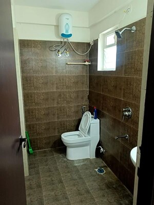 Bathroom in 3 BHK Apartment at Amrutha Heights Phase II, Whitefield – for Rent
