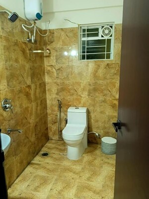 Bathroom in 3 BHK Apartment at Amrutha Heights Phase II, Whitefield – for Rent