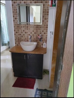 Bathroom in 3 BHK Apartment at Park Express, Baner – for Rent
