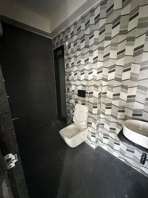 Bathroom in 2 BHK Apartment at Dhamji Shamji Mahavir Spring Tulip Phase 1, Pokhran Road No Two – for Sale