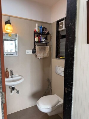 Bathroom in 2 BHK Apartment at Je and Vee Vrindavan, Malad East – for Rent