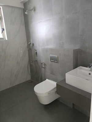Bathroom in 3 BHK Apartment at Raj Infinia, Malad West – for Rent