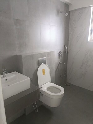Bathroom in 4 BHK Apartment at Raj Infinia, Malad West – for Rent