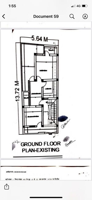 Floor Plan in 1 BHK Independent House at Bangla Bazar – for Sale