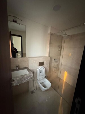 Bathroom in 3 BHK Apartment at Adani Ten BKC, Bandra East – for Rent