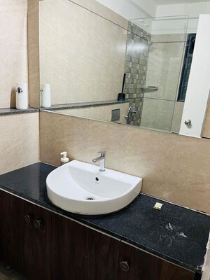 Bathroom in 3 BHK Apartment at Rohan Madhuban Phase 2, Bavdhan – for Rent