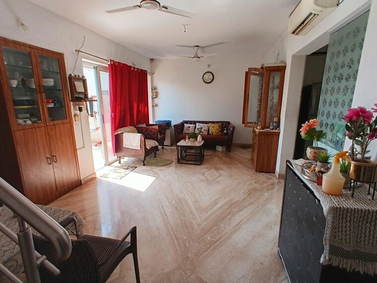 Living Room, marvel-cerise 2 Bedroom 1500 Sq.Ft. Apartment In Kharadi Pune 10610359