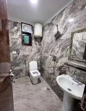 Bathroom in 3 BHK Apartment at Chattarpur – for Rent