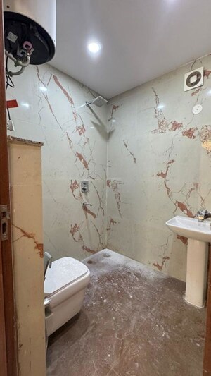 Bathroom in 3 BHK Apartment at Chattarpur – for Rent