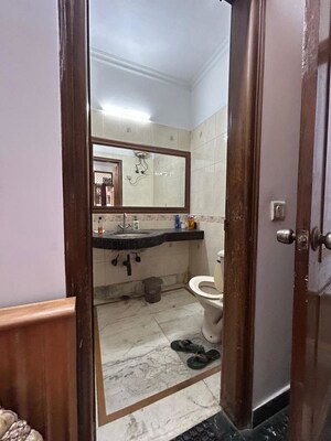 Bathroom in 3 BHK Builder Floor at Chittaranjan Park – for Sale