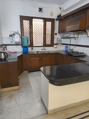 Kitchen in 3 BHK Builder Floor at Greater Kailash I – for Rent
