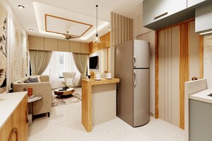 Kitchen in 1 BHK Apartment at Kumar Parc Residences, Hadapsar – for Rent