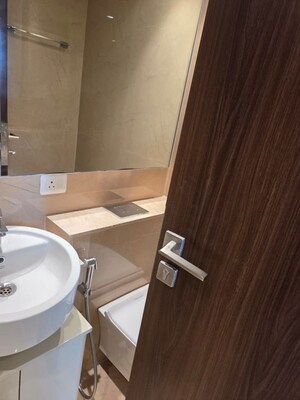 Bathroom in 1 BHK Apartment at Hiranandani Highland, Powai – for Rent