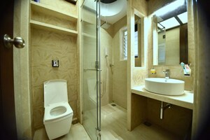 Bathroom in 2 BHK Apartment at Tejraj Ramaratna, J M Road – for Rent