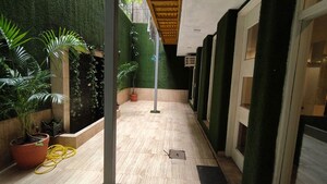 Balcony in 1 BHK Builder Floor at Sushant Lok I – for Rent