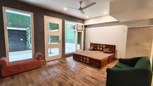 Bedroom in 1 BHK Builder Floor at Sushant Lok I – for Rent