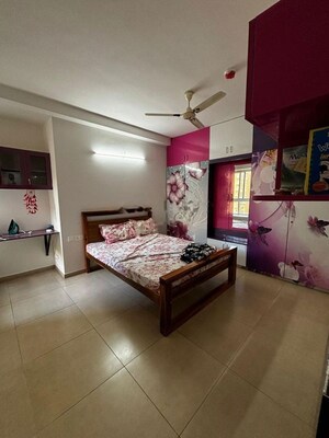 Living Room in 3 BHK Apartment at Bhartiya City Nikoo Homes II, Thanisandra Main Road – for Rent