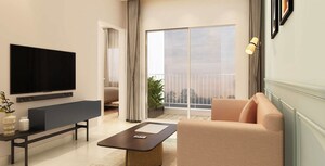 Living Room in 2 BHK Apartment at Brigade Xanadu, Mogappair West – for Sale