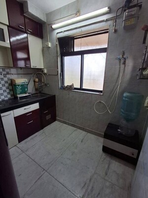 Kitchen in 1 BHK Apartment at Osho Krishna, Thane West – for Rent