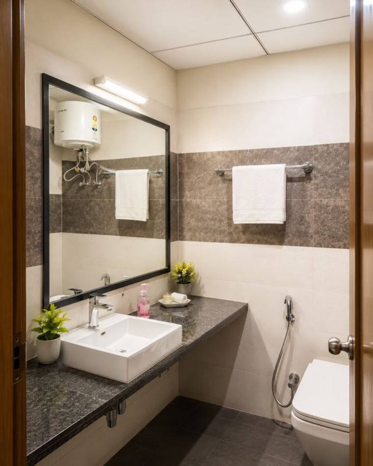 Attached Bathroom, paramount-golfforeste Studio 450 Sq.Ft. Apartment In Zeta I Greater Noida Greater Noida 10611472