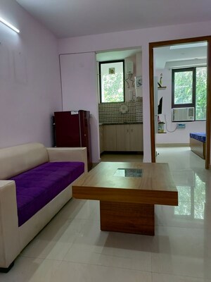 Bedroom in 1 BHK Builder Floor at Sushant Lok I – for Rent